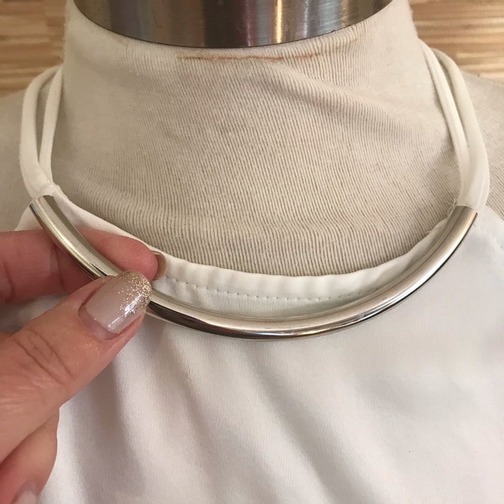 ZARA Halter Top with Attached Silver Neck Charm - Picture 5 of 11